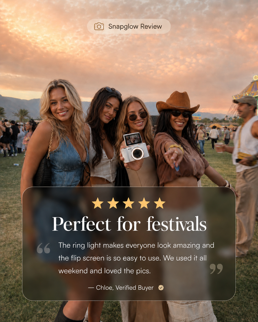 Snapglow 4K Ring Light Camera